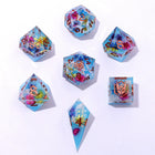 Gamers Guild AZ HYMGHO BRR097: Captured Magic Sharp Edge Resin Dice Set - Floral Mirage HYMGHO