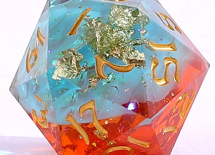 Gamers Guild AZ HYMGHO BRR098: Captured Magic Sharp Edge Resin Dice - Sunset Mirage HYMGHO