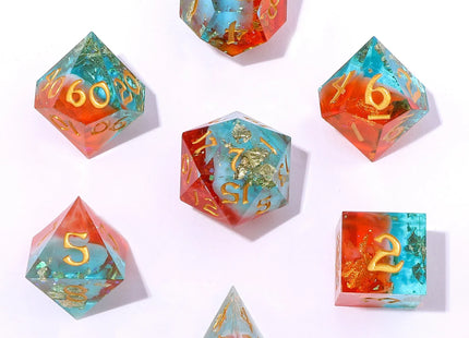 Gamers Guild AZ HYMGHO BRR098: Captured Magic Sharp Edge Resin Dice - Sunset Mirage HYMGHO
