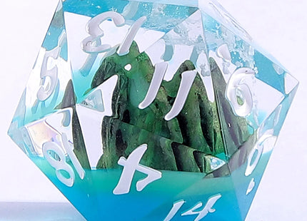 Gamers Guild AZ HYMGHO BRR103: Captured Magic Sharp Edge Resin Dice Set - Mystic Peaks HYMGHO