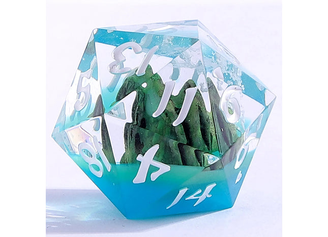 Gamers Guild AZ HYMGHO BRR103: Captured Magic Sharp Edge Resin Dice Set - Mystic Peaks HYMGHO