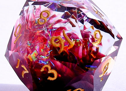 Gamers Guild AZ HYMGHO BRR108: Captured Magic Luster Cut Resin Dice Blood Crystal HYMGHO