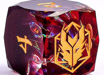 Gamers Guild AZ HYMGHO BRR108: Captured Magic Luster Cut Resin Dice Blood Crystal HYMGHO