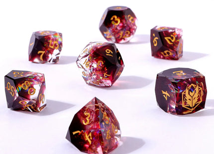 Gamers Guild AZ HYMGHO BRR108: Captured Magic Luster Cut Resin Dice Blood Crystal HYMGHO