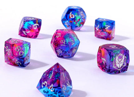 Gamers Guild AZ HYMGHO BRR109: Captured Magic Luster Cut Resin Dice - Gilded Storm HYMGHO