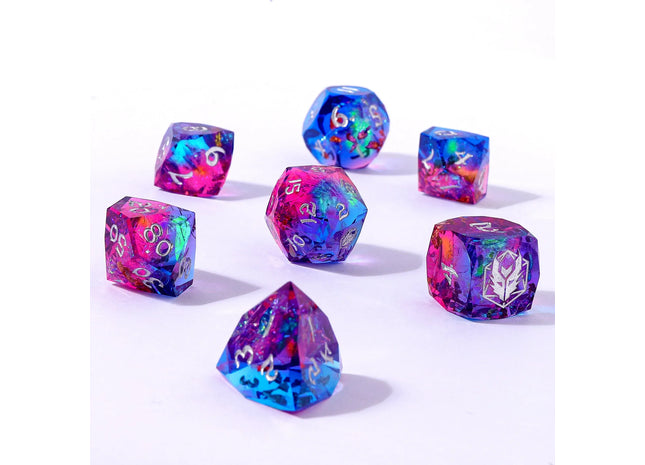 Gamers Guild AZ HYMGHO BRR109: Captured Magic Luster Cut Resin Dice - Gilded Storm HYMGHO