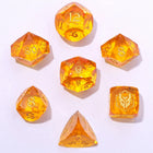 Gamers Guild AZ HYMGHO BRR114: Captured Magic Luster Cut Resin Dice Set - Golden Yellow HYMGHO