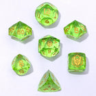 Gamers Guild AZ HYMGHO BRR115: Captured Magic Luster Cut Resin Dice - Lemon Green HYMGHO