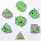 Gamers Guild AZ HYMGHO Captured Magic Sharp Edge Resin Dice - Pandemonium - Green HYMGHO
