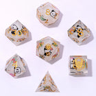 Gamers Guild AZ HYMGHO Captured Magic Sharp Edge Resin Dice - Pandemonium Silver HYMGHO