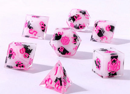 Gamers Guild AZ HYMGHO Captured Magic Sharp Edge Resin Dice Set - Scaredy Cat HYMGHO