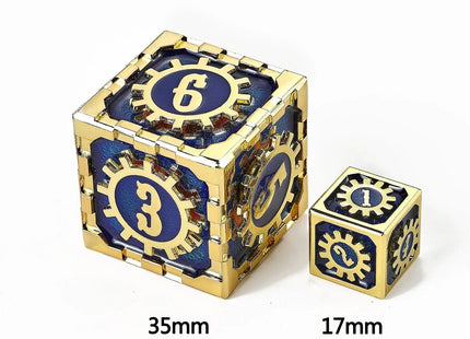 Gamers Guild AZ HYMGHO Cogcraft Fidget 2D6 Set Vault Dweller - Blue and Gold HYMGHO