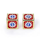 Gamers Guild AZ HYMGHO Cogcraft Fidget D6 - Tesla - Red Blue Silver and Gold HYMGHO