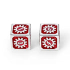 Gamers Guild AZ HYMGHO Cogcraft Fidget D6 - Vernmillion - Red & Silver HYMGHO