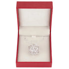 Gamers Guild AZ HYMGHO Dragon's Eye D20 Necklace - Silver with Pink Gems HYMGHO