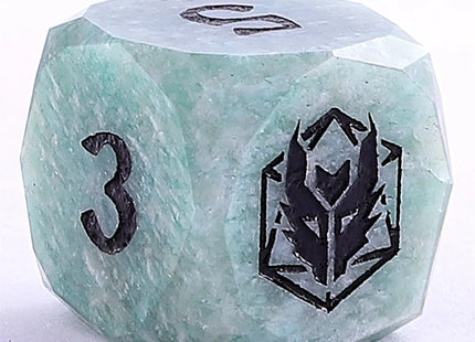 Gamers Guild AZ HYMGHO Dragon’s Hoard Luster Cut Dice Set - Amazonite HYMGHO