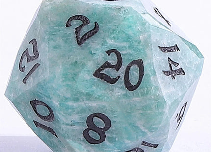 Gamers Guild AZ HYMGHO Dragon’s Hoard Luster Cut Dice Set - Amazonite HYMGHO