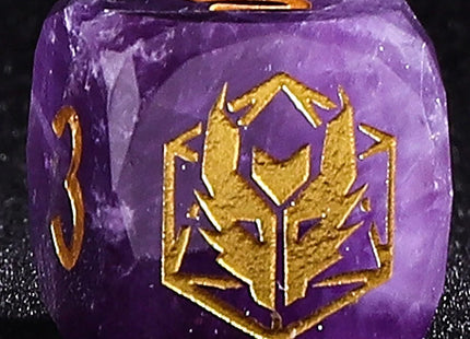 Gamers Guild AZ HYMGHO Dragon’S Hoard Luster Cut Dice Set - Amethyst HYMGHO
