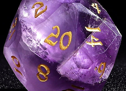 Gamers Guild AZ HYMGHO Dragon’S Hoard Luster Cut Dice Set - Amethyst HYMGHO