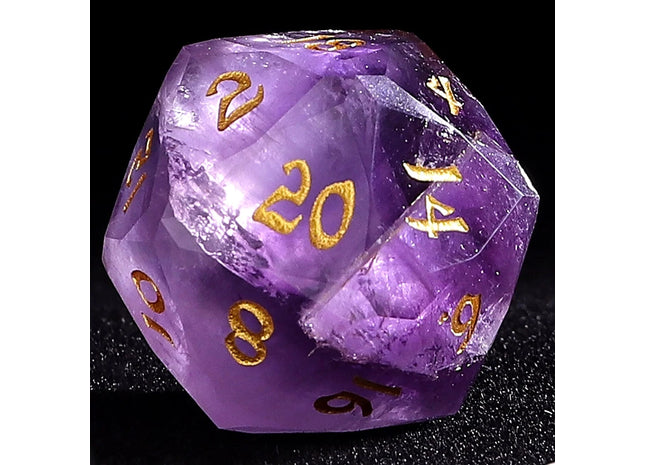 Gamers Guild AZ HYMGHO Dragon’S Hoard Luster Cut Dice Set - Amethyst HYMGHO
