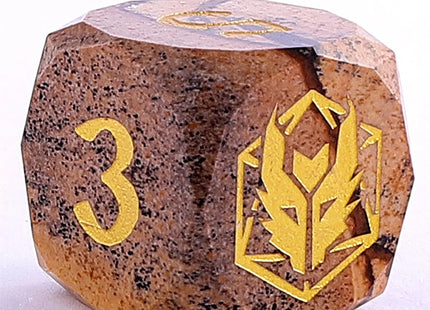 Gamers Guild AZ HYMGHO Dragon’s Hoard Luster Cut Dice Set - Picture Jasper HYMGHO