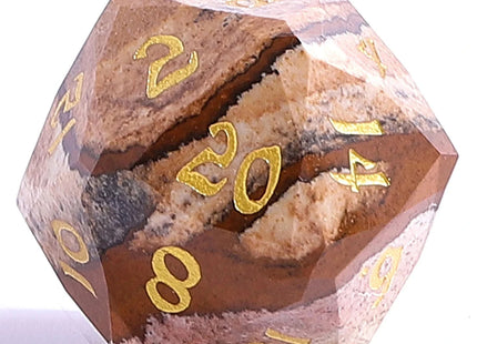 Gamers Guild AZ HYMGHO Dragon’s Hoard Luster Cut Dice Set - Picture Jasper HYMGHO