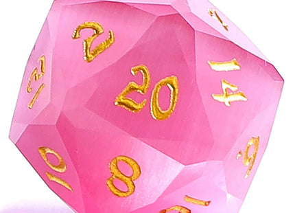 Gamers Guild AZ HYMGHO Dragon’s Hoard Luster Cut Dice Set - Pink Cat’s Eye HYMGHO