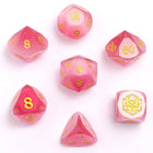 Gamers Guild AZ HYMGHO Dragon’s Hoard Luster Cut Dice Set - Pink Cat’s Eye HYMGHO