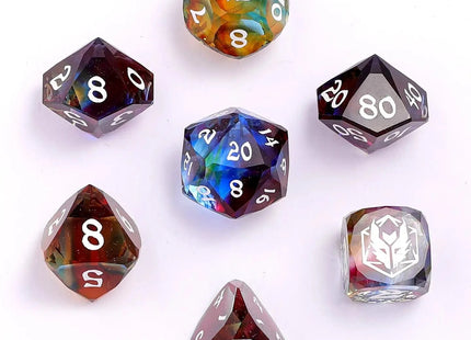 Gamers Guild AZ HYMGHO Dragon’S Hoard Luster Cut Dice Set - Prismatic Glass HYMGHO