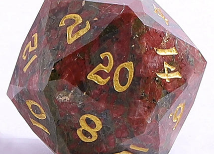 Gamers Guild AZ HYMGHO Dragon’S Hoard Luster Cut Dice Set - Unakite HYMGHO