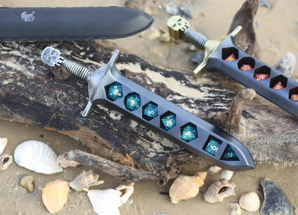 Gamers Guild AZ HYMGHO Grim Dagger Dice Case with Sheath Cover - Blue HYMGHO