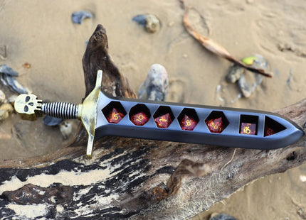 Gamers Guild AZ HYMGHO Grim Dagger Dice Case with Sheath Cover - Blue HYMGHO