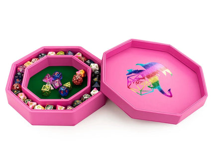 Gamers Guild AZ HYMGHO Hero's Hoard Dice Tray and Keeper - Dragon with D20 HYMGHO