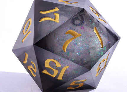 Gamers Guild AZ HYMGHO HY00347: Sharp Edged Resin 55mm D20 - Cursed Eclipse HYMGHO