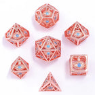 Gamers Guild AZ HYMGHO HY00363: Dragon's Eye Hollow Metal Dice Set - Aqua Blue Gems HYMGHO
