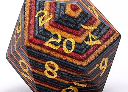 Gamers Guild AZ HYMGHO HY00411: Wooden RPG Dice Set - Rainbow Wood HYMGHO