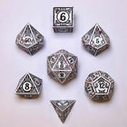 Gamers Guild AZ HYMGHO HY00514: Metal Bard Class Dice Set - White W/Blood Splatter HYMGHO