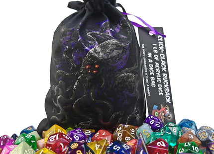 Gamers Guild AZ HYMGHO HY00523: Click Clack Rucksack - 1LB of Acrylic Dice HYMGHO