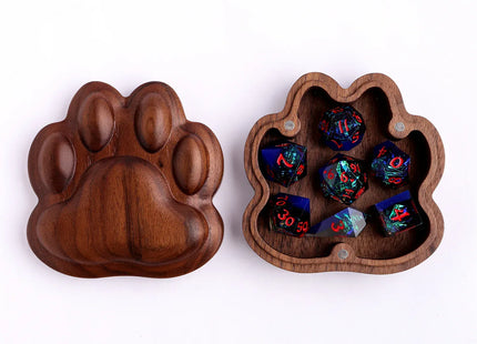 Gamers Guild AZ HYMGHO HY00530: Black Walnut Premium Wooden Gaming Accessory Case - Paw HYMGHO
