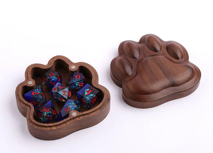 Gamers Guild AZ HYMGHO HY00530: Black Walnut Premium Wooden Gaming Accessory Case - Paw HYMGHO