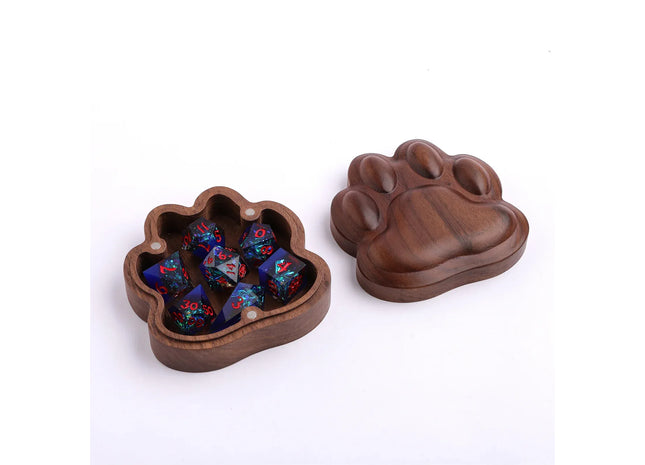Gamers Guild AZ HYMGHO HY00530: Black Walnut Premium Wooden Gaming Accessory Case - Paw HYMGHO