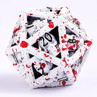 Gamers Guild AZ HYMGHO HY00556: Skulls Grin Hollow Metal Dice Set - White W/Blood Splatter HYMGHO
