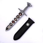 Gamers Guild AZ HYMGHO HY00567: Rose Dagger Dice Case with Sheath Cover - Silver HYMGHO