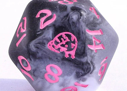 Gamers Guild AZ HYMGHO HY00572: Wyrmforged Rollers - Round Edge Resin RPG Dice Set - Opossum Grey HYMGHO