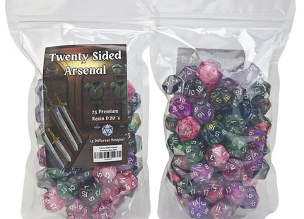 Gamers Guild AZ HYMGHO HY00573: Twenty Sided Arsenal - 75 Premium Resin D20s HYMGHO