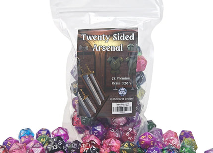 Gamers Guild AZ HYMGHO HY00573: Twenty Sided Arsenal - 75 Premium Resin D20s HYMGHO