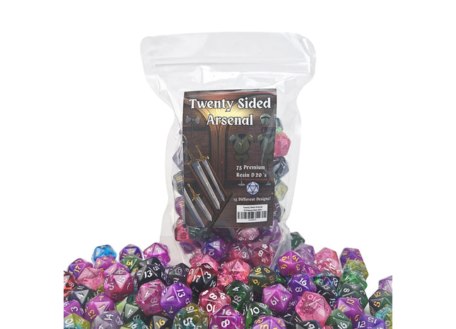 Gamers Guild AZ HYMGHO HY00573: Twenty Sided Arsenal - 75 Premium Resin D20s HYMGHO