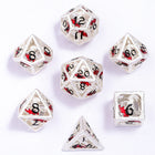 Gamers Guild AZ HYMGHO HY00591: Dragon's Hymn Hollow Metal Dice Set - Silver HYMGHO
