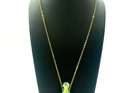 Gamers Guild AZ HYMGHO HY00597: Gemstone Potion Bottle Necklace - Green Fluorite HYMGHO