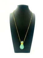 Gamers Guild AZ HYMGHO HY00597: Gemstone Potion Bottle Necklace - Green Fluorite HYMGHO